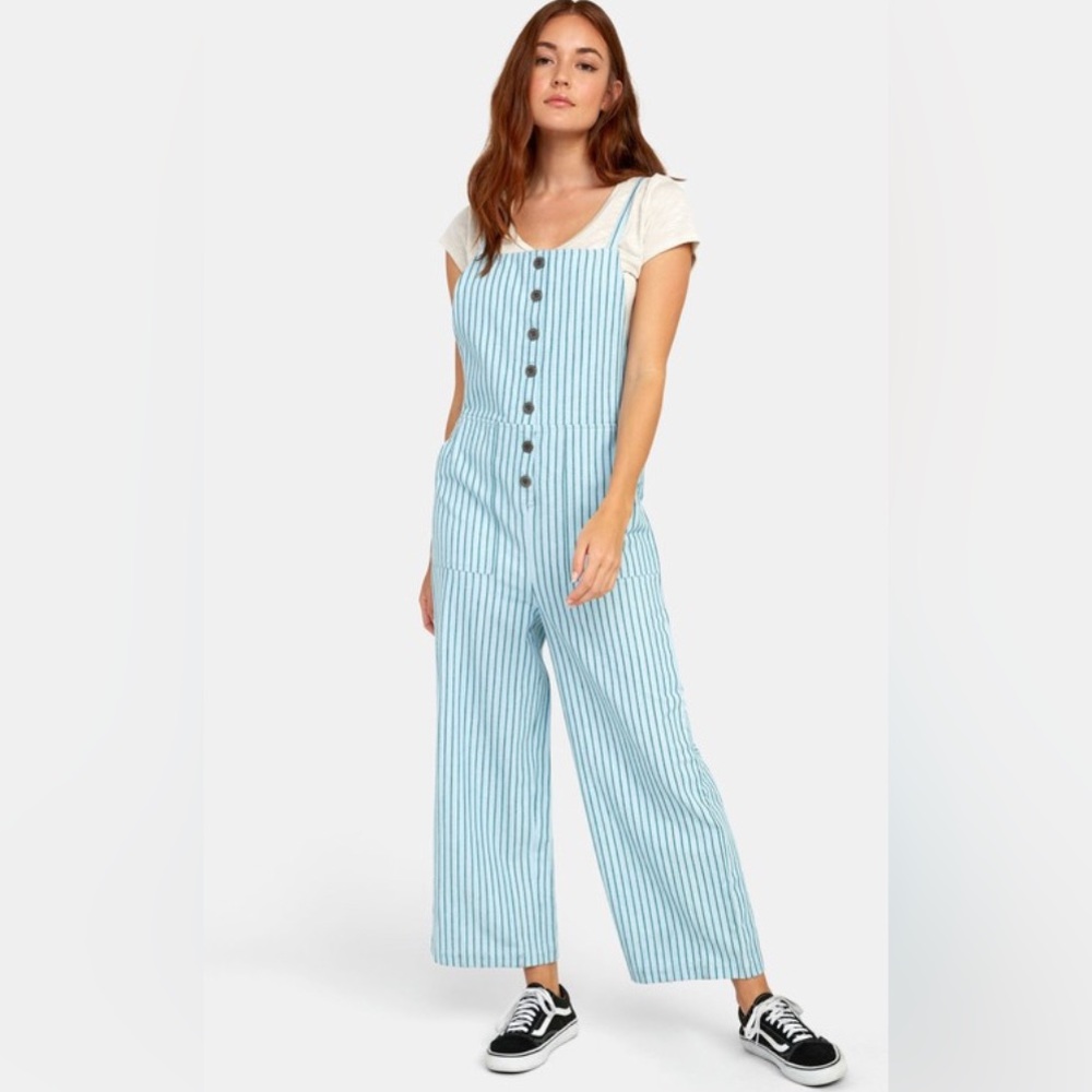RVCA Shoutout Striped Jumpsuit